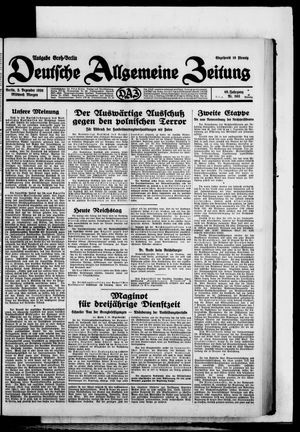 Deutsche allgemeine Zeitung vom 03.12.1930