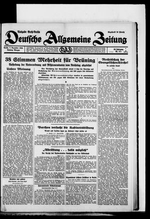 Deutsche allgemeine Zeitung vom 07.12.1930