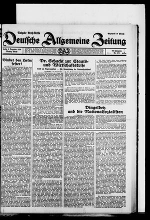 Deutsche allgemeine Zeitung on Dec 8, 1930