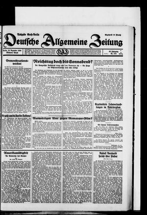 Deutsche allgemeine Zeitung vom 10.12.1930