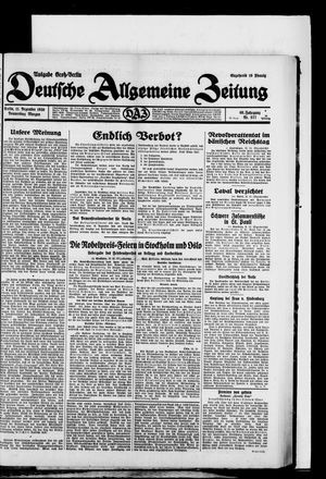 Deutsche allgemeine Zeitung vom 11.12.1930