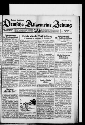 Deutsche allgemeine Zeitung on Dec 11, 1930