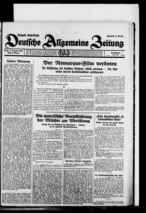 Deutsche allgemeine Zeitung vom 12.12.1930