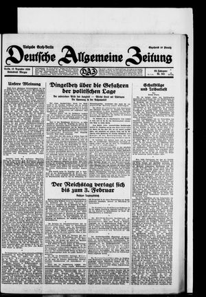 Deutsche allgemeine Zeitung vom 13.12.1930