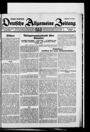 Deutsche allgemeine Zeitung vom 15.12.1930