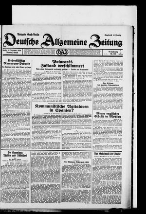Deutsche allgemeine Zeitung vom 16.12.1930