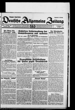 Deutsche allgemeine Zeitung vom 27.12.1930