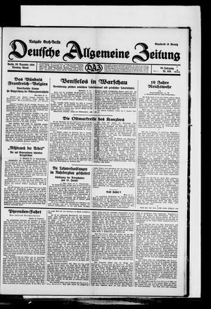Deutsche allgemeine Zeitung vom 30.12.1930