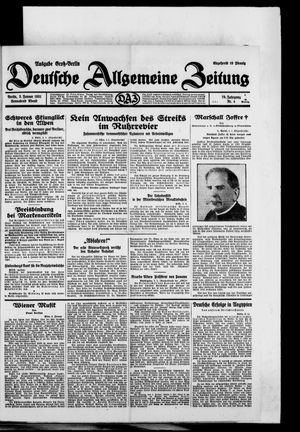 Deutsche allgemeine Zeitung vom 03.01.1931