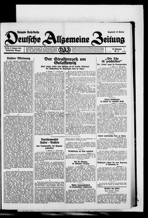 Deutsche allgemeine Zeitung vom 08.01.1931