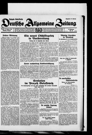 Deutsche allgemeine Zeitung vom 13.01.1931