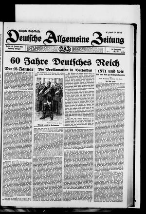 Deutsche allgemeine Zeitung vom 18.01.1931