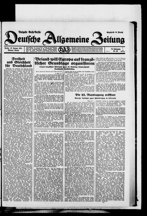 Deutsche allgemeine Zeitung vom 19.01.1931