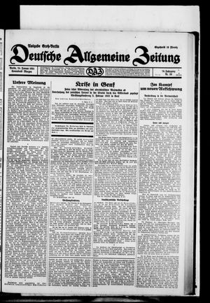 Deutsche allgemeine Zeitung vom 24.01.1931
