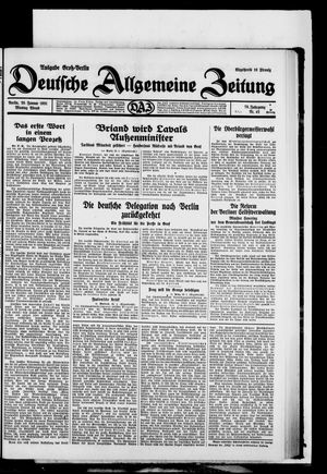 Deutsche allgemeine Zeitung vom 26.01.1931