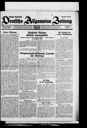 Deutsche allgemeine Zeitung vom 28.01.1931