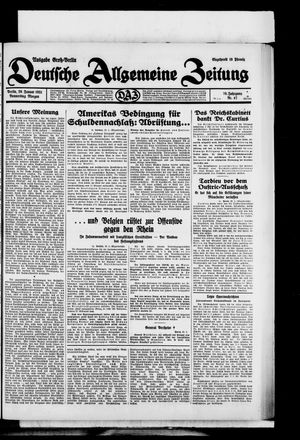 Deutsche allgemeine Zeitung vom 29.01.1931