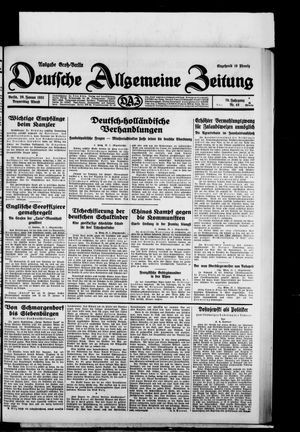 Deutsche allgemeine Zeitung vom 29.01.1931