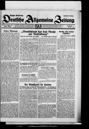 Deutsche allgemeine Zeitung vom 30.01.1931