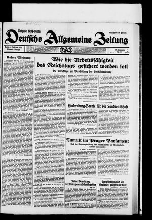 Deutsche allgemeine Zeitung vom 04.02.1931