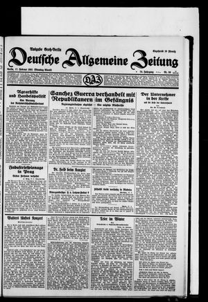 Deutsche allgemeine Zeitung vom 17.02.1931