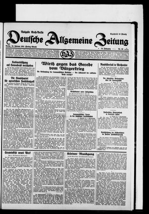 Deutsche allgemeine Zeitung vom 20.02.1931