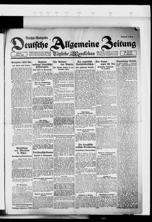 Deutsche allgemeine Zeitung on Oct 1, 1922
