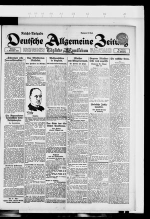 Deutsche allgemeine Zeitung vom 01.11.1922