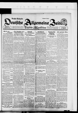 Deutsche allgemeine Zeitung vom 09.11.1922