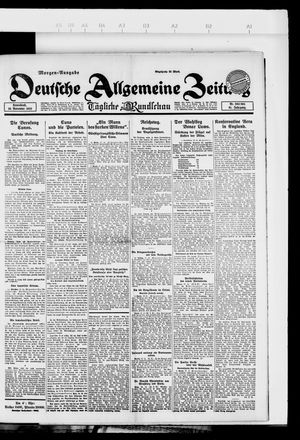 Deutsche allgemeine Zeitung vom 18.11.1922