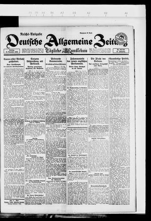 Deutsche allgemeine Zeitung vom 19.11.1922