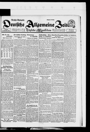 Deutsche allgemeine Zeitung on Nov 28, 1922