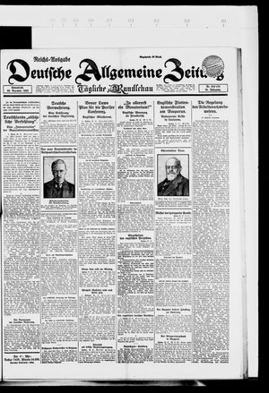 Deutsche allgemeine Zeitung on Dec 30, 1922