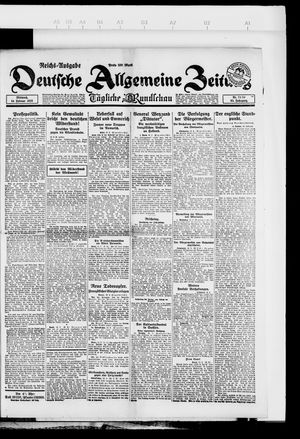 Deutsche allgemeine Zeitung vom 14.02.1923