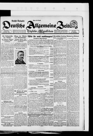 Deutsche allgemeine Zeitung vom 22.02.1923