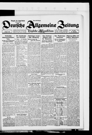Deutsche allgemeine Zeitung vom 01.08.1923