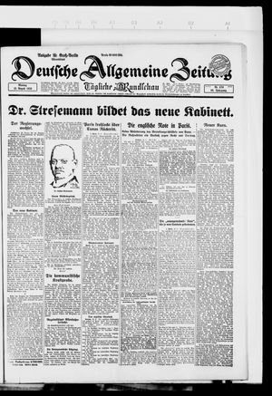 Deutsche allgemeine Zeitung vom 13.08.1923