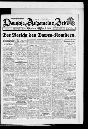 Deutsche allgemeine Zeitung vom 10.04.1924