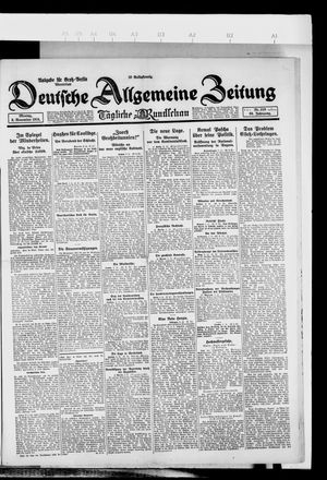 Deutsche allgemeine Zeitung on Nov 3, 1924