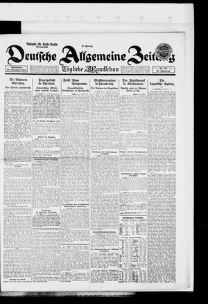 Deutsche allgemeine Zeitung vom 29.11.1924
