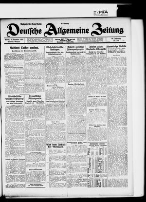 Deutsche allgemeine Zeitung vom 06.12.1925