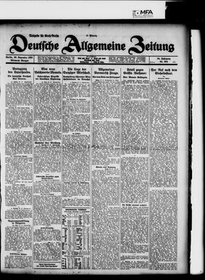 Deutsche allgemeine Zeitung vom 23.12.1925