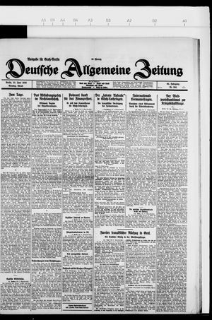 Deutsche allgemeine Zeitung vom 22.06.1926