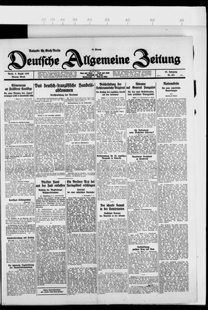 Deutsche allgemeine Zeitung vom 09.08.1926