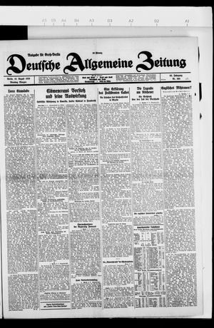 Deutsche allgemeine Zeitung vom 10.08.1926