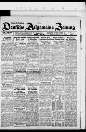 Deutsche allgemeine Zeitung vom 21.08.1926