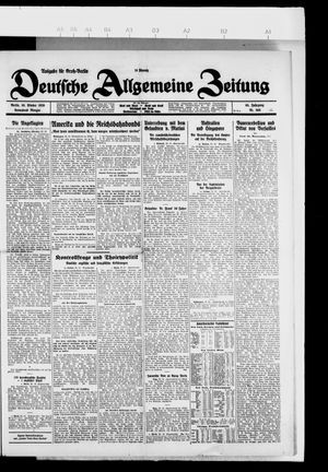 Deutsche allgemeine Zeitung vom 30.10.1926