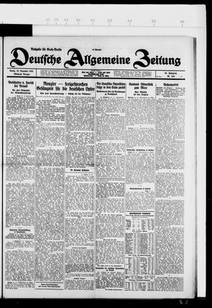 Deutsche allgemeine Zeitung vom 22.12.1926