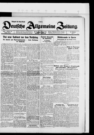 Deutsche allgemeine Zeitung vom 04.02.1927