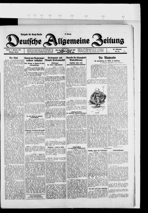Deutsche allgemeine Zeitung vom 07.02.1927